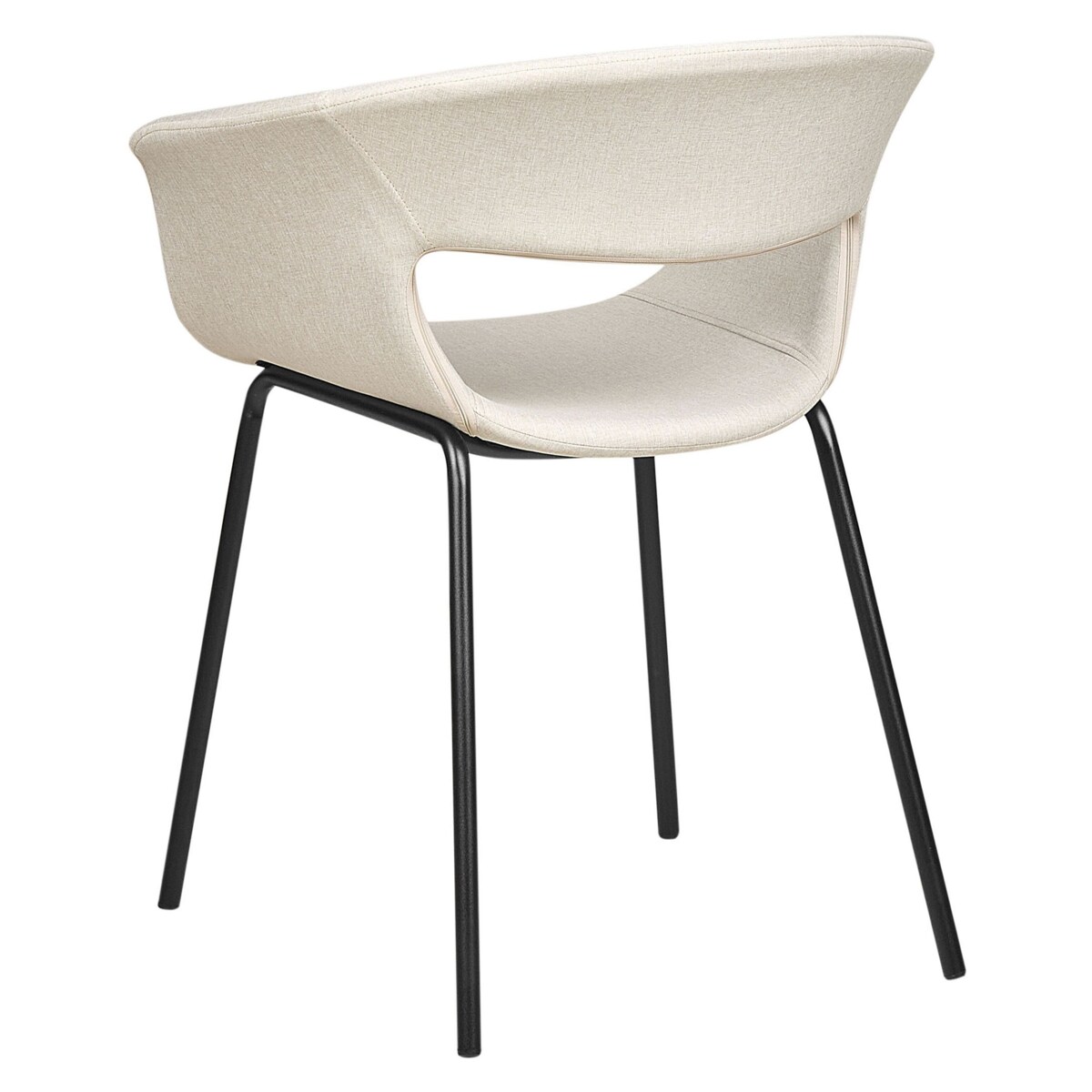 Krzesło do jadalni Zestaw 2 Tkanina Jasnobeżowy ELMA