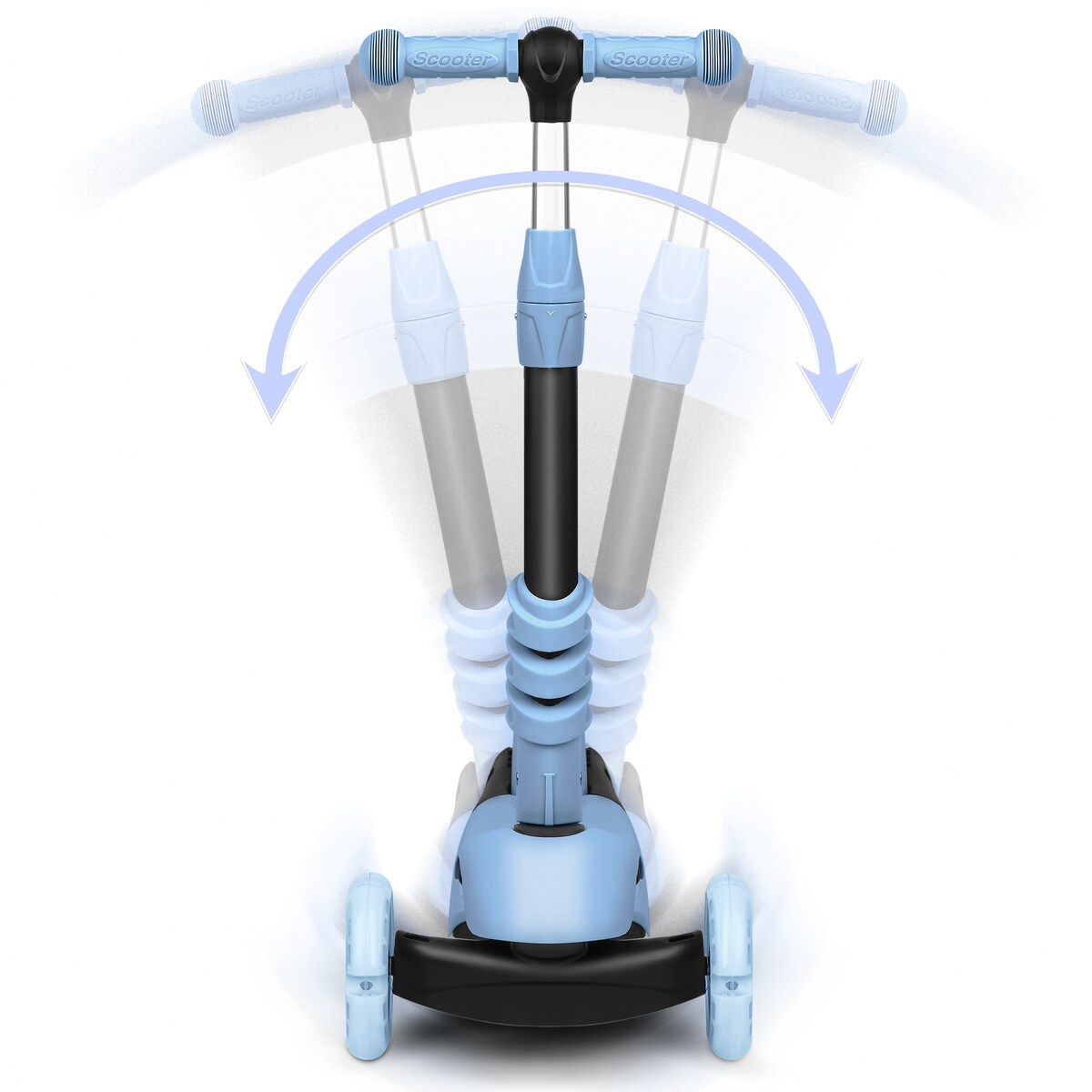 Hulajnoga trójkołowa balansowa dla dzieci 3w1 Ricokids Todi szaro-niebieska