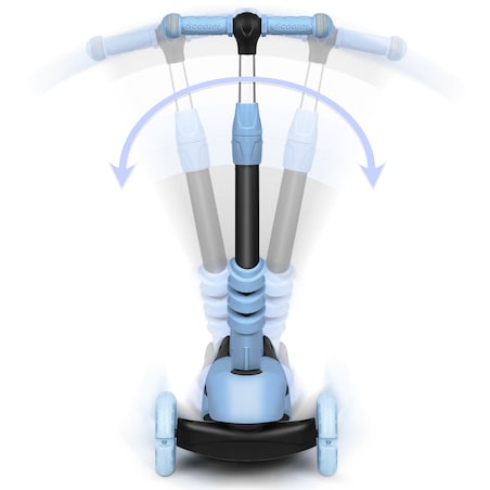 Hulajnoga trójkołowa balansowa dla dzieci 3w1 Ricokids Todi szaro-niebieska