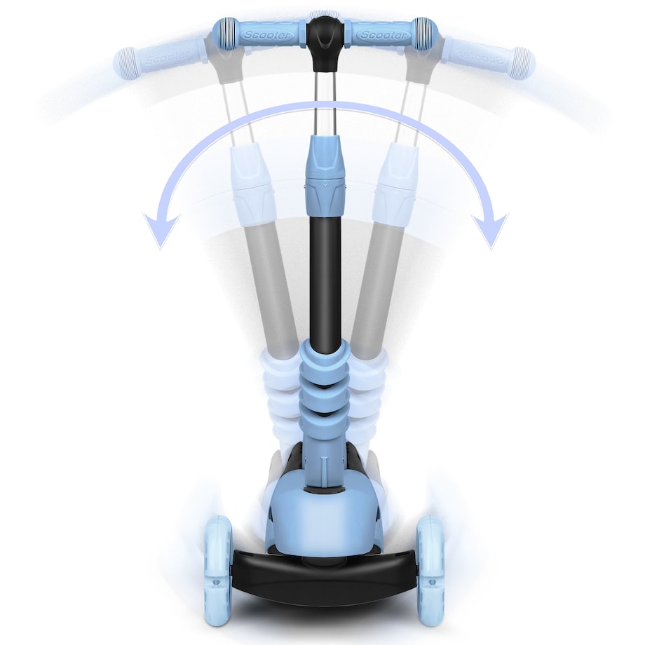 Hulajnoga trójkołowa balansowa dla dzieci 3w1 Ricokids Todi szaro-niebieska