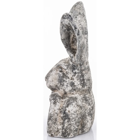 Figurka - szare popiersie królika 48x25x18 cm TORINO duże