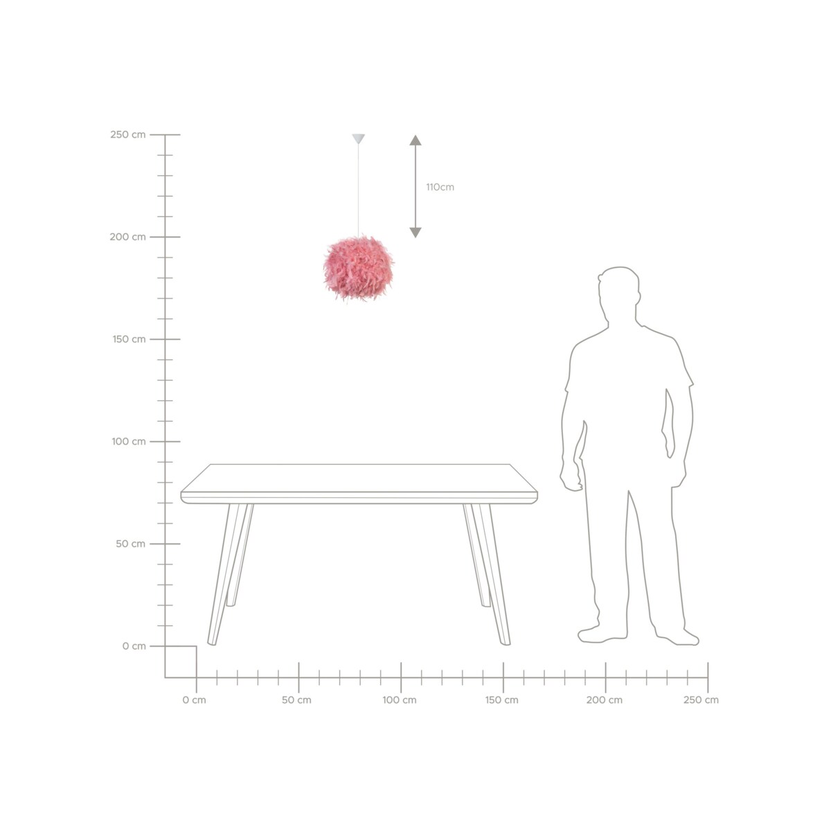 Lampa wisząca pióra różowa DRAVA