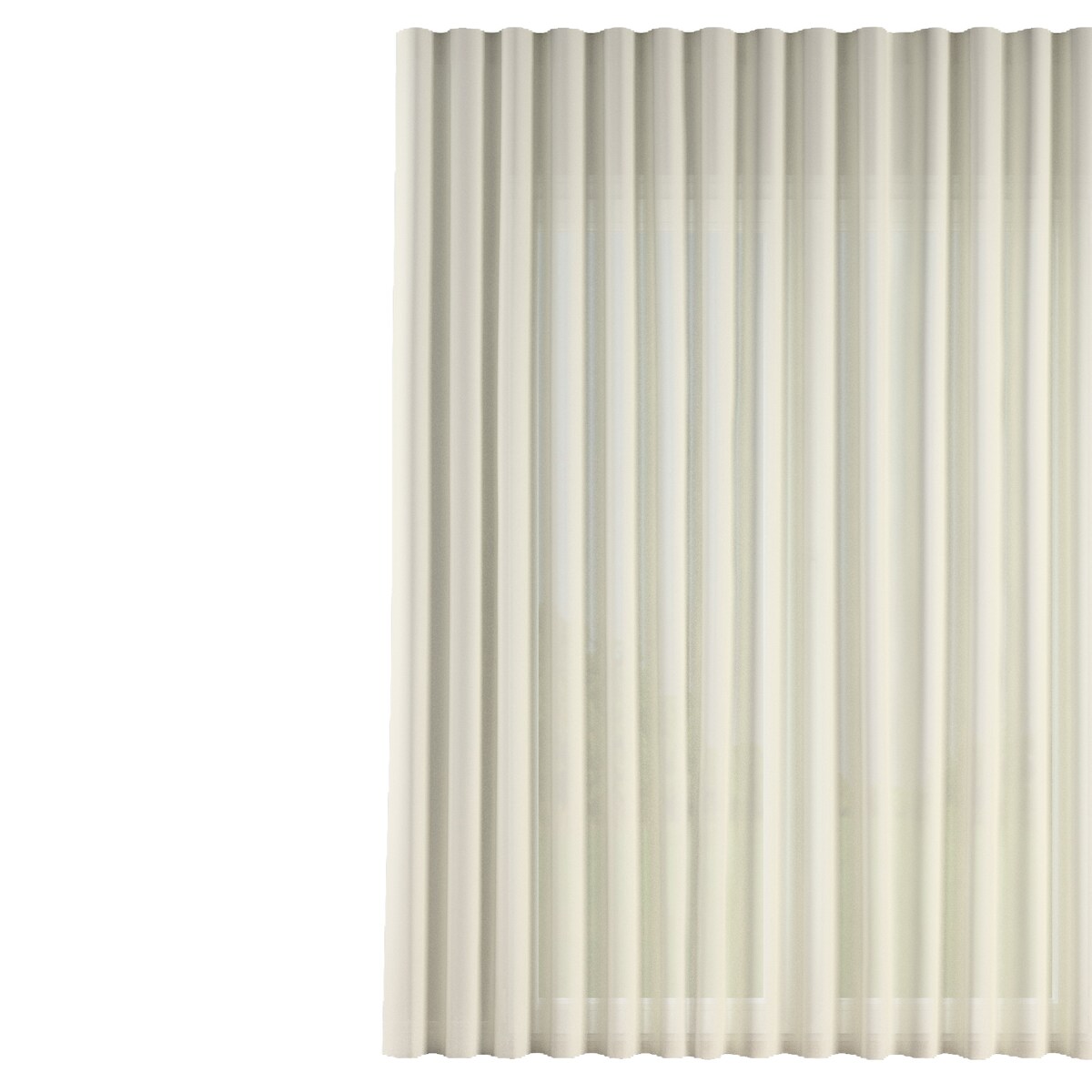 Firana na taśmie wave 300x245 prześwitujący ecru