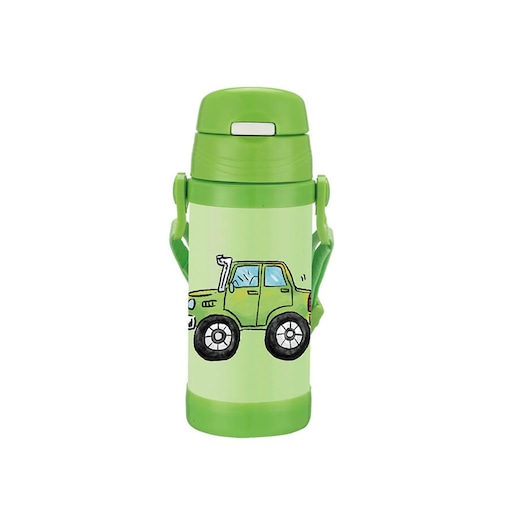 Kubek termiczny dla dzieci dziecka ze słomką 350ml autko MAESTRO MR-1640-35-B