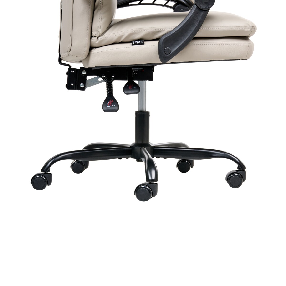 Fotel biurowy SERENE Ekoskóra Jasnobeżowy