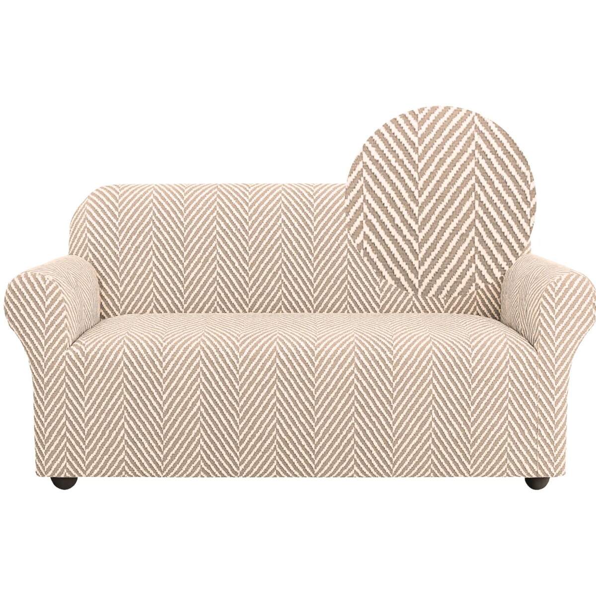 POKROWIEC NA KANAPĘ BEŻOWY ŻAKARD JODEŁKA DUŻA 2 OSOBOWY [42-Z5-BZ]