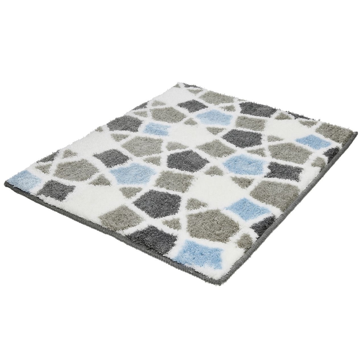 Kleine Wolke Sintra Dywanik łazienkowy 55x65 cm mozaika szary i niebieski antypoślizgowy