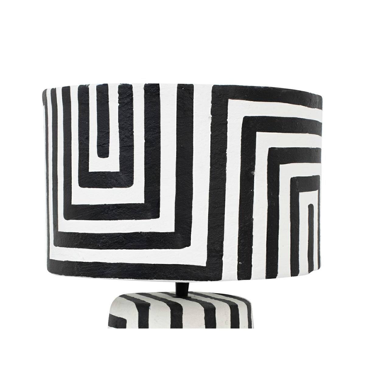 KARE lampa stołowa STRISCE 44 cm biało-czarna