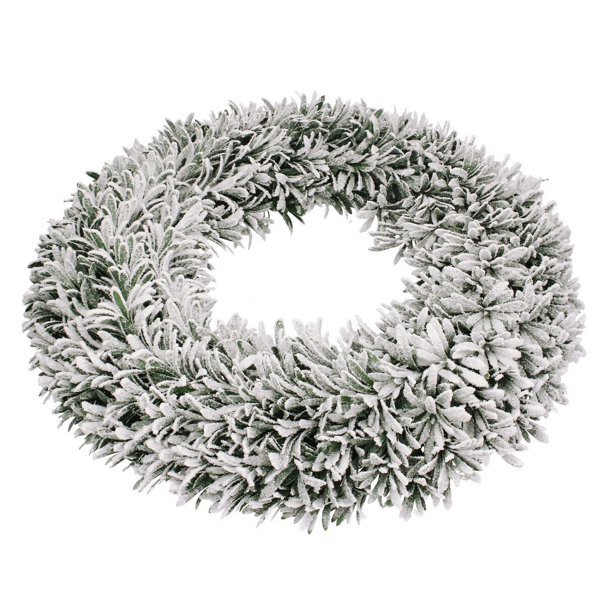 Wianek White Christmas ⌀55cm boże narodzenie, święta, świąteczne, biały-zielony, 55 x 11 cm