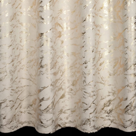 Zasłona Na Taśmie Welwetowa 140x270 DORIS beż+złoty Eurofirany Haczyki