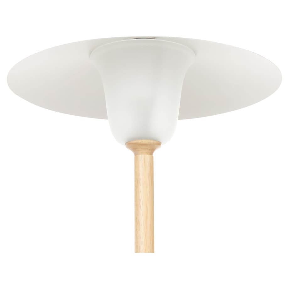 Lampa podłogowa drewniana biała MOPPY