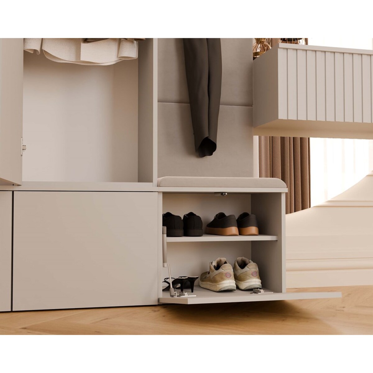 Garderoba Wieszak HAGA 1W Kaszmir/Beż