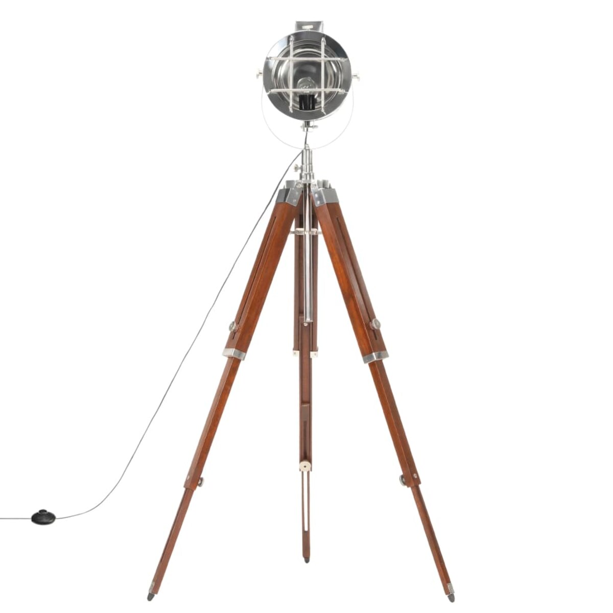 vidaXL Lampa podłogowa na trójnogu, lite drewno mango, 165 cm
