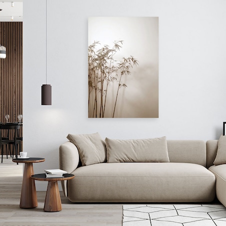 Obraz do salonu kuchni biura, Trawa pampasowa rośliny w beżu 70x100