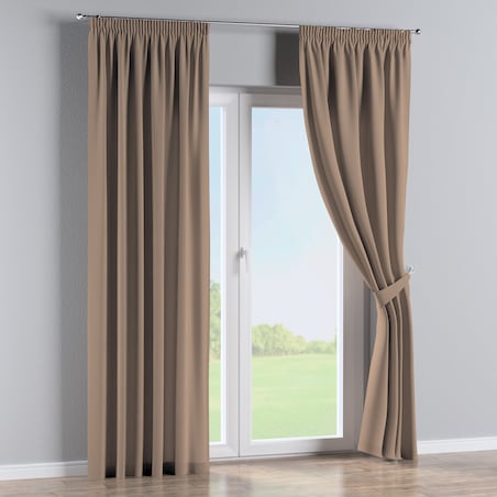 Zasłona na taśmie marszczącej 1 szt. 130x245 mocca