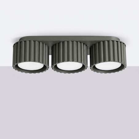Plafon AURA 3 czarny Gx53