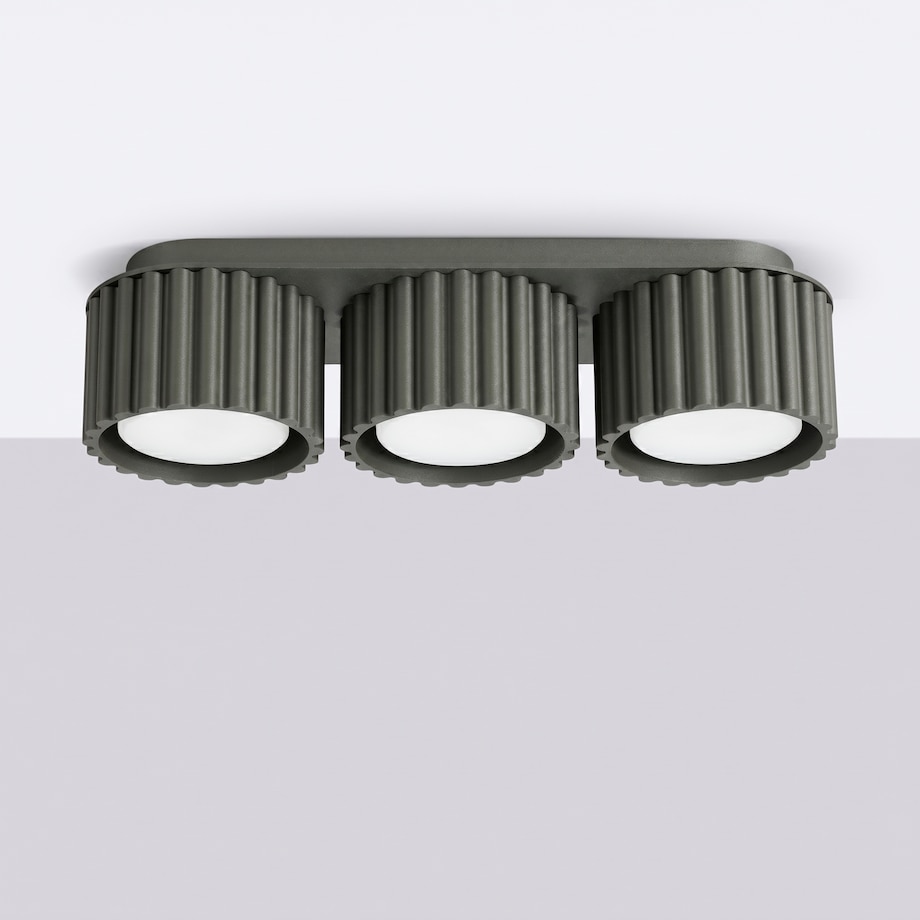 Plafon AURA 3 czarny Gx53