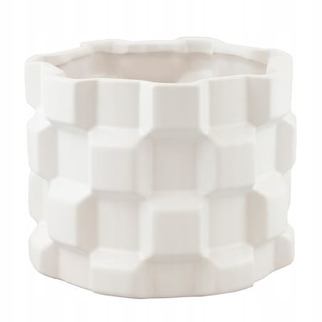 DONICA ANNA hexagon biała ceramiczna śr. 15cm