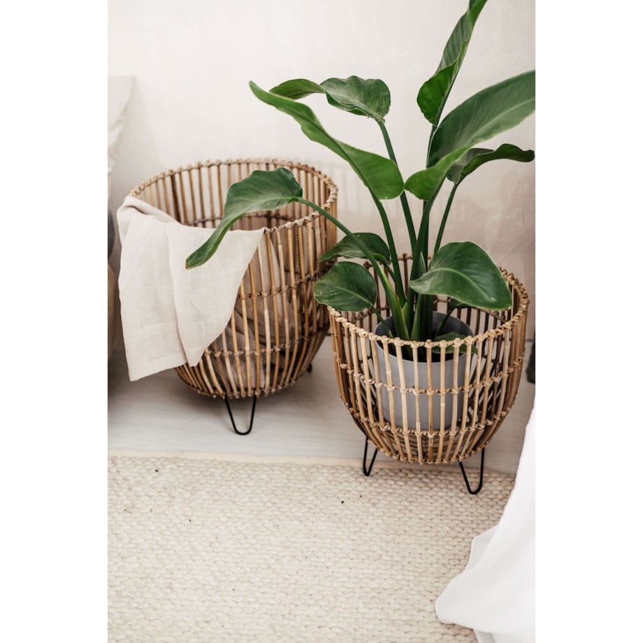 DONICA KOSZ RATTANOWA SZARA LAURA L