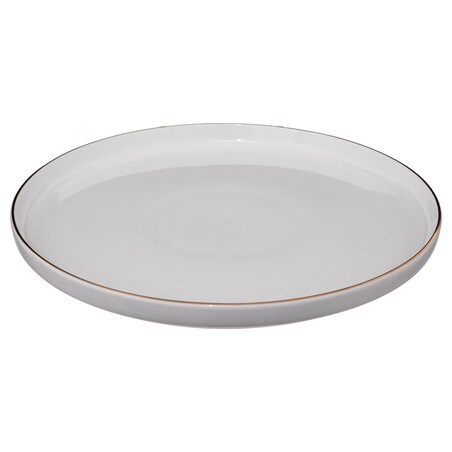 Talerze obiadowe porcelanowe SUBLIMA, złota obwódka, 6 sztuk x Ø 27 cm