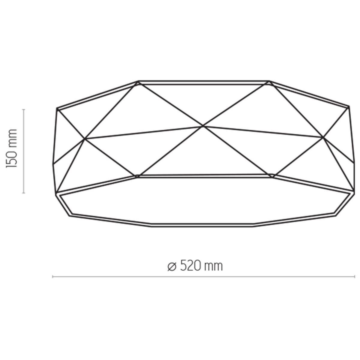 Lampa sufitowa geometryczna Kantoor 1567 TK Lighting czarna biała