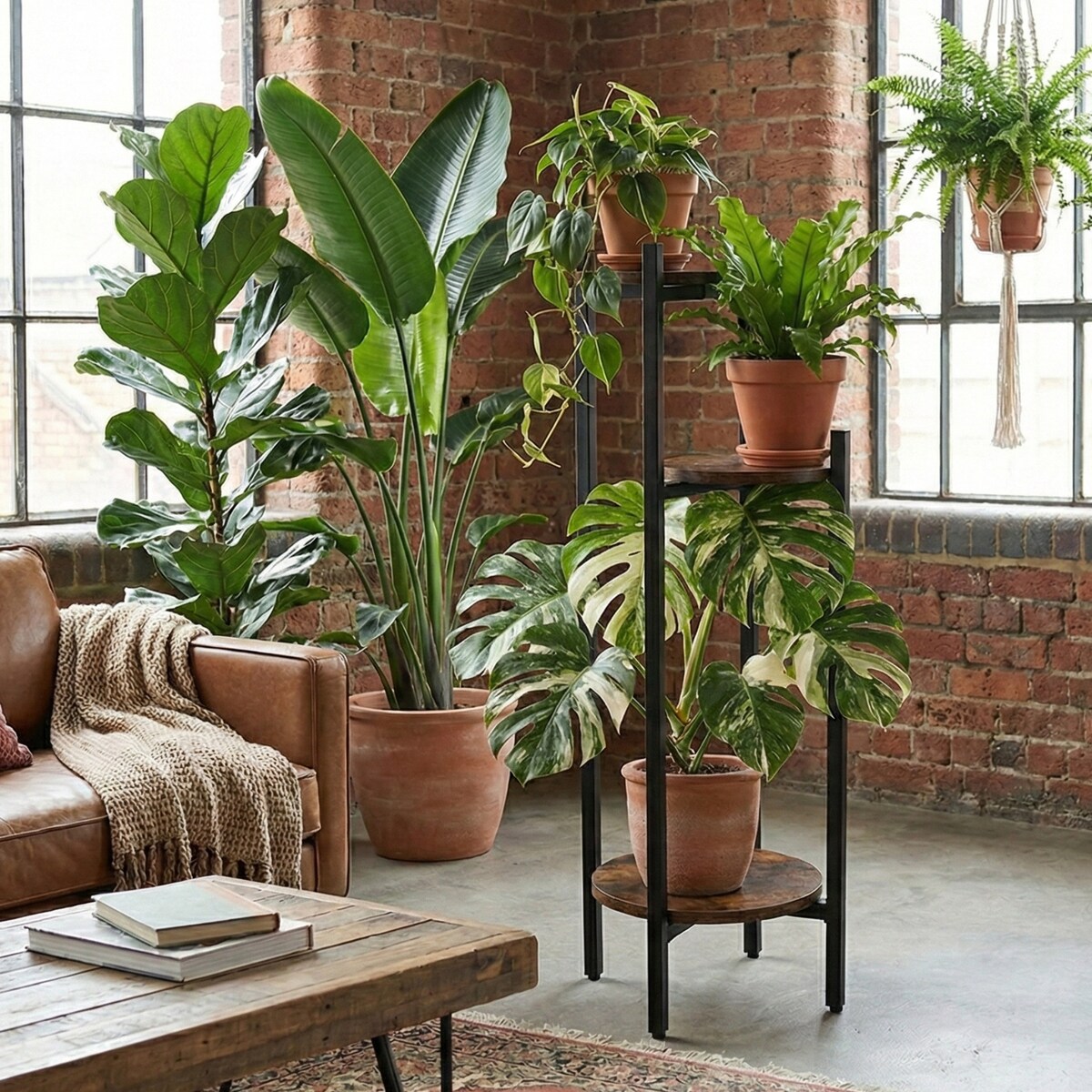 Wąski kwietnik stojący STEM na 3 kwiaty, Ø 33 x 80,5 cm