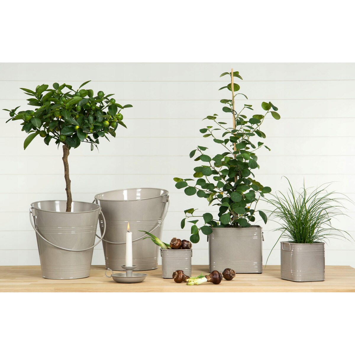 2 szt. DONICZKA LUKE styl loft SZARA XL