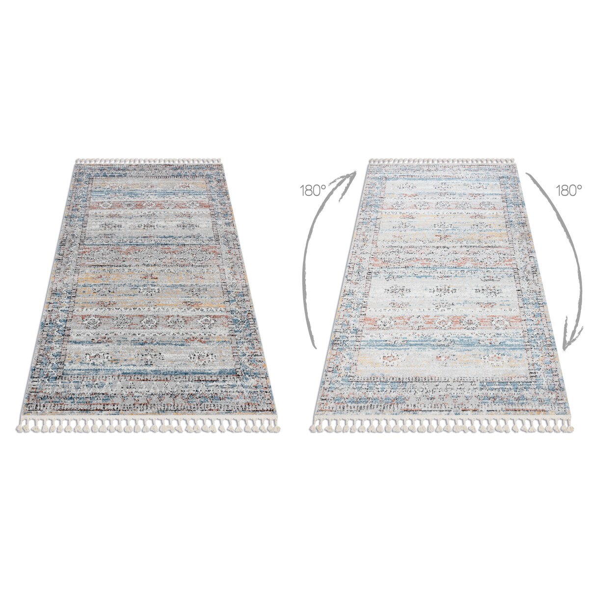 Dywan nowoczesny BELLE BN25A beż / niebieski 160x220 cm