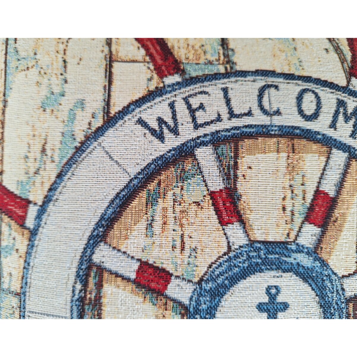 Poszewka Na Poduszkę Jasiek 45X45 Cm Żakardowa Dekoracyjna Ozobna Aboard