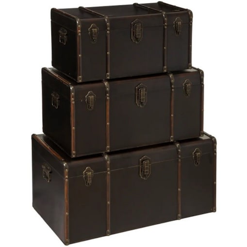 Skrzynia kufer, komplet 3 szt. British