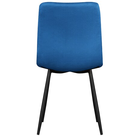 Krzesło tapicerowane klasyczne welurowe granatowe gładkie do salonu jadalni