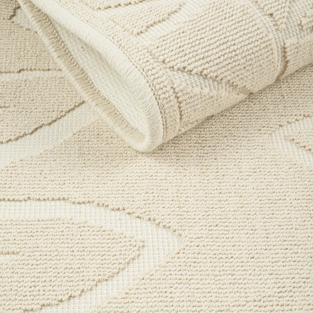 Dywanik łazienkowy Lino 60x90 cm bawełniany roślinny beżowy