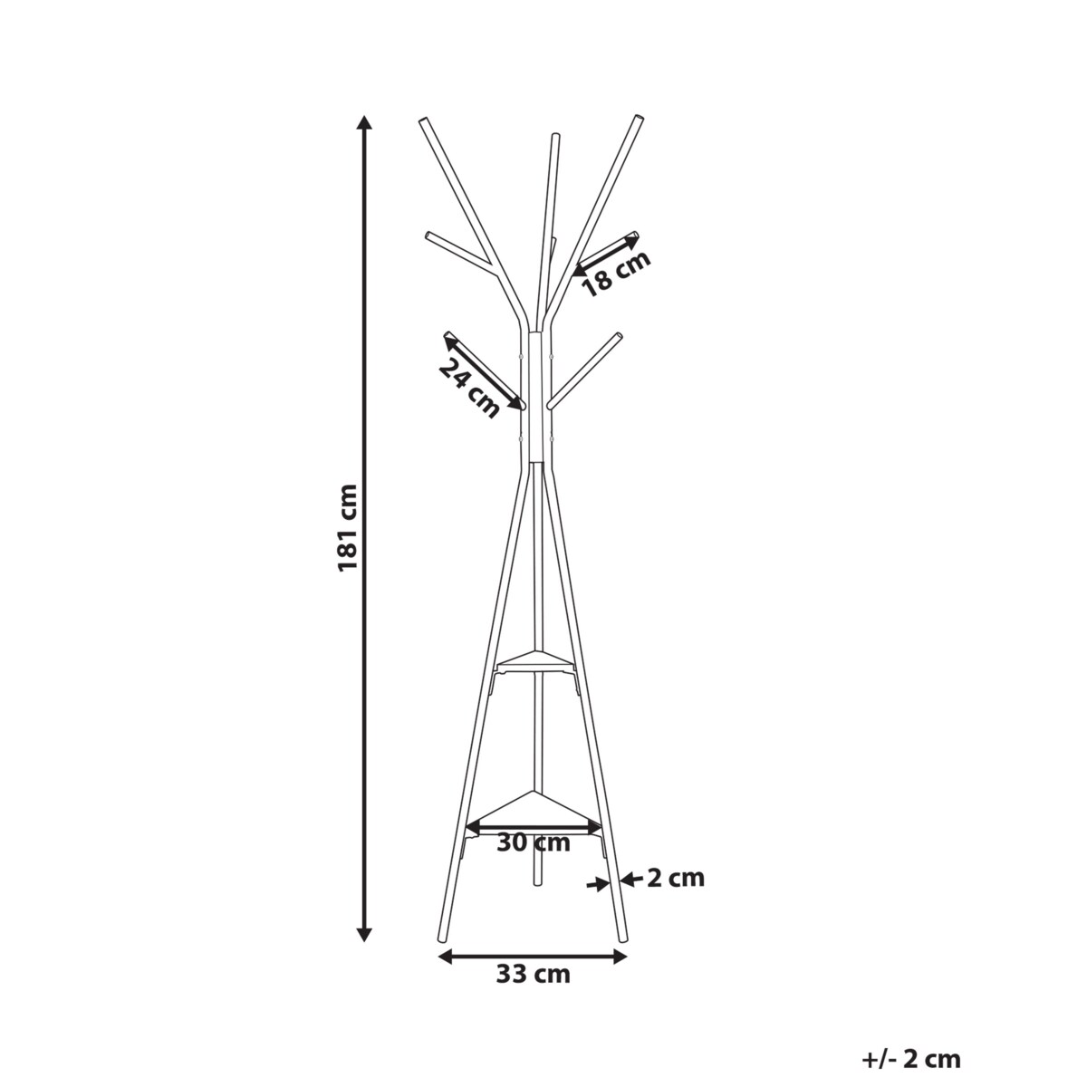 Wieszak stojący czarny WRAY