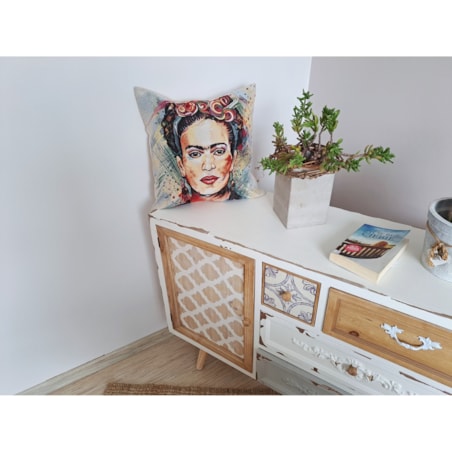 Poszewka Na Poduszkę Jasiek 45X45 Cm Żakardowa Dekoracyjna Ozdobna Frida