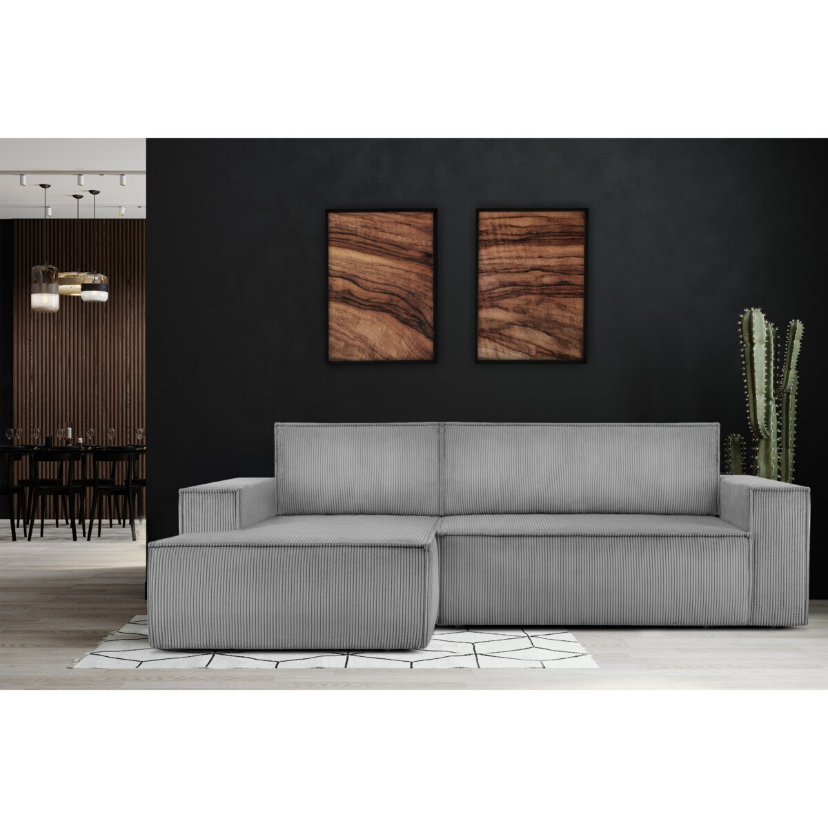 KONSIMO NAPI Narożnik lewy, kolor szary