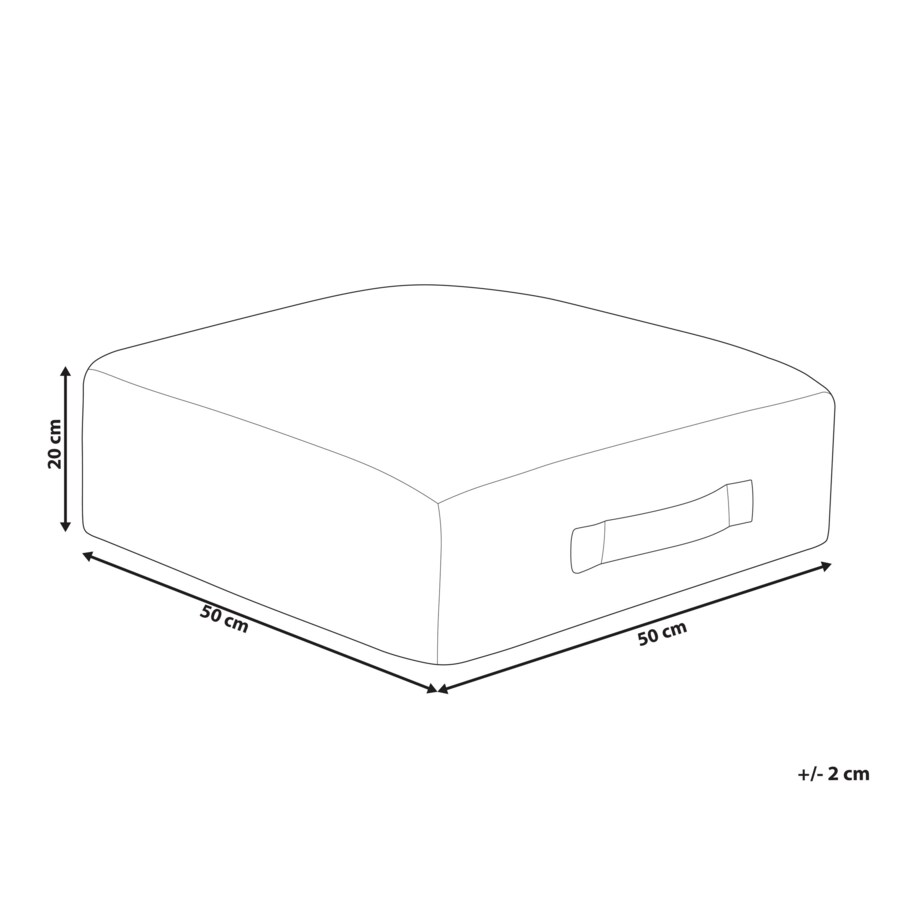 Poduszka podłogowa bawełniana 50 x 50 x 20 cm beżowo-brązowa SHASA