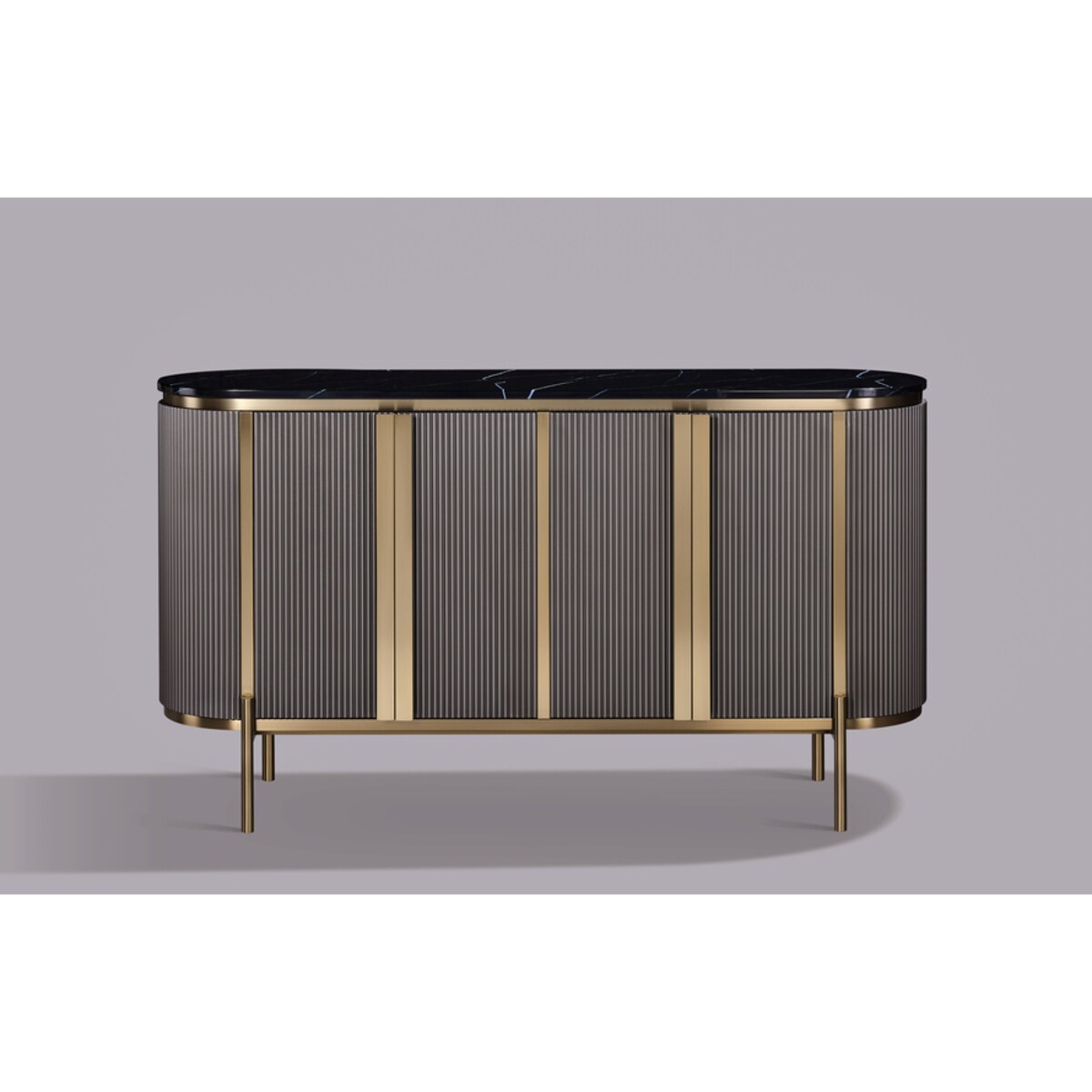 Komoda złota grafitowa Omega Glamour Premium 160x40x90