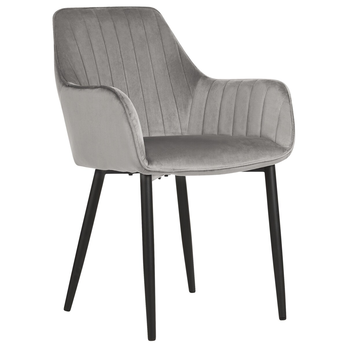 Zestaw 2 krzeseł do jadalni welurowy ciemnoszary WELLSTON