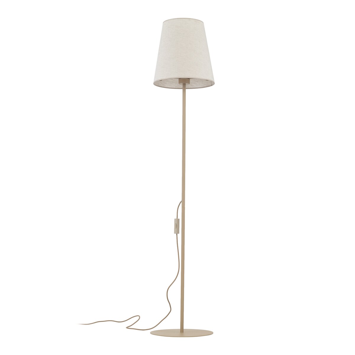 Lampa Podłogowa ELIZABETH Beżowa Lniany Klosz TK Lighting