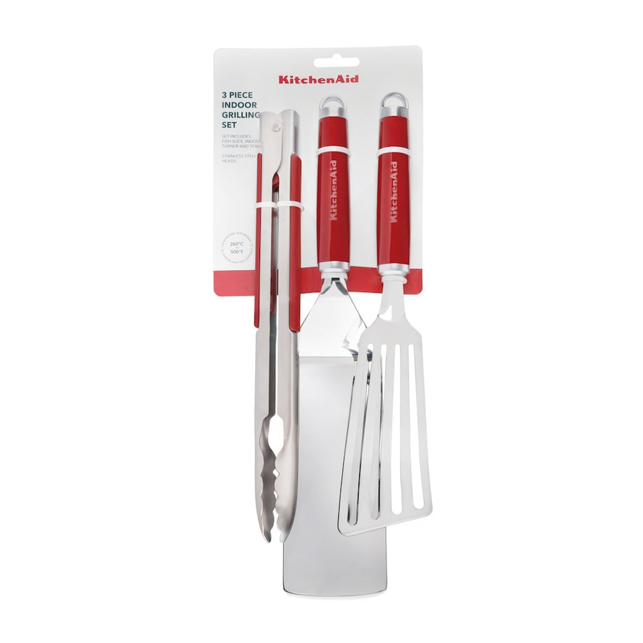 KitchenAid zestaw do grilla szczypce + 2 łopatki Empire Red