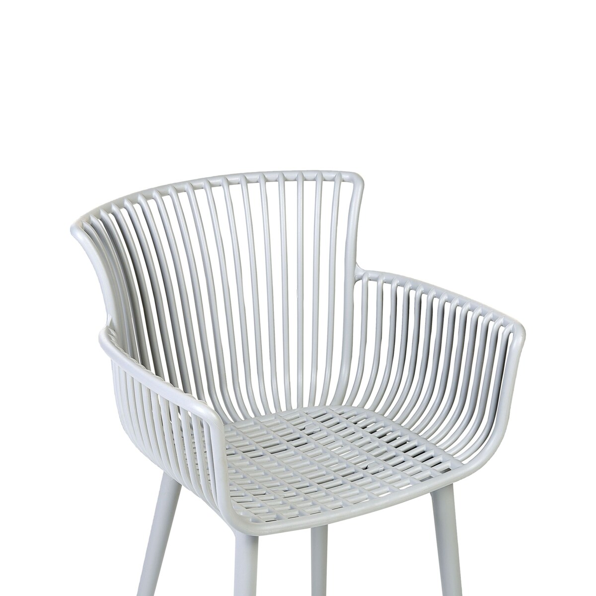 Zestaw 4 krzeseł do jadalni jasnoszary PESARO