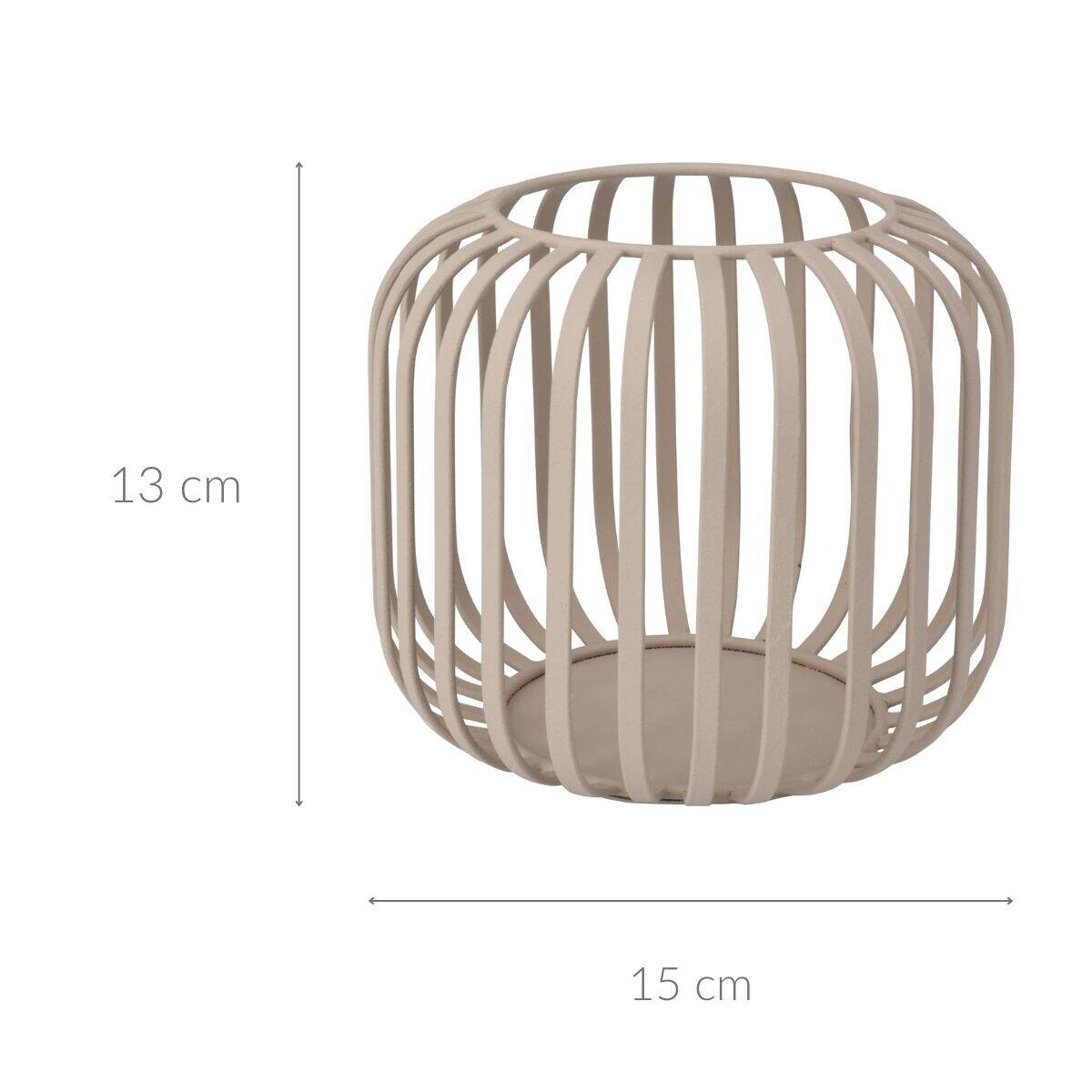 Lampion metalowy mały minimalistyczny, Ø 15 x 13 cm