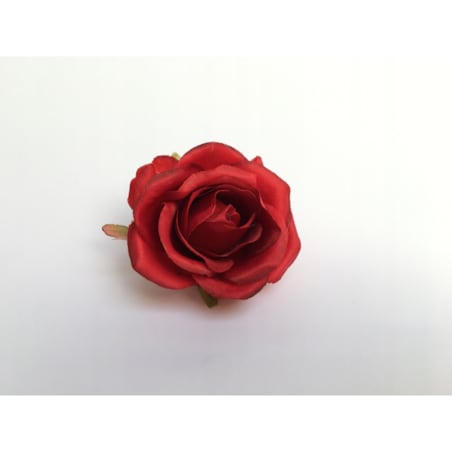 RÓŻA MAŁA sztuczna czerwona na stroik wiązankę 6x
