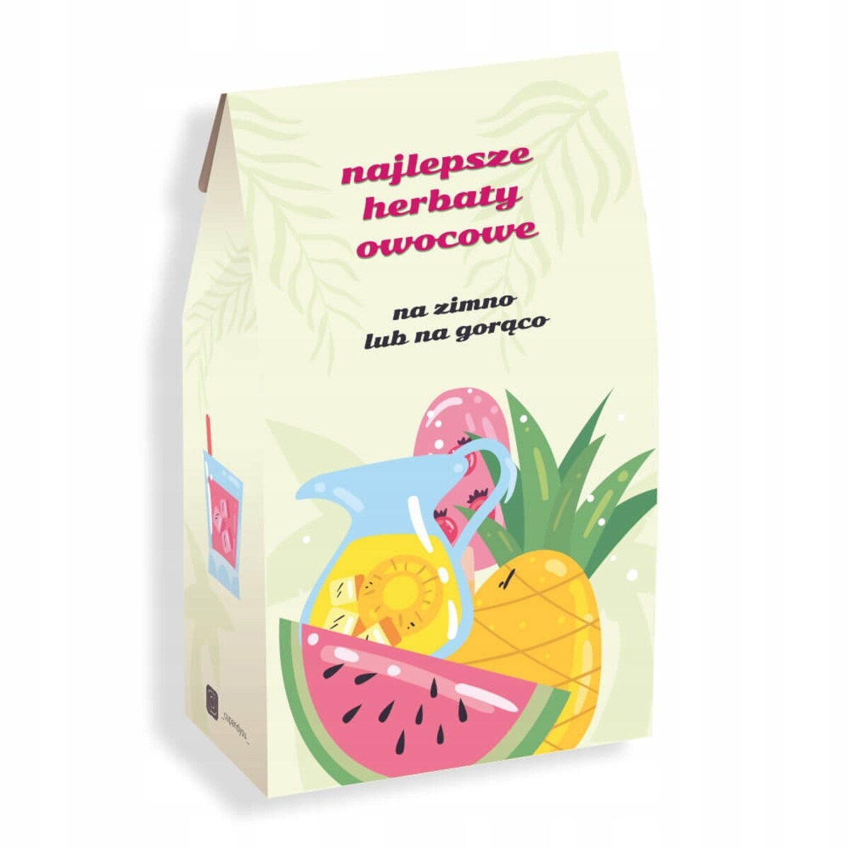 ZESTAW 10 ORZEŹWIAJĄCYCH HERBAT SYPANYCH OWOCOWYCH NA ZIMNO JAKO ICE TEA + ZAPARZACZ NA LATO - PREZENT UPOMINEK DLA FACETA KOBIETY NIEJ NIEGO