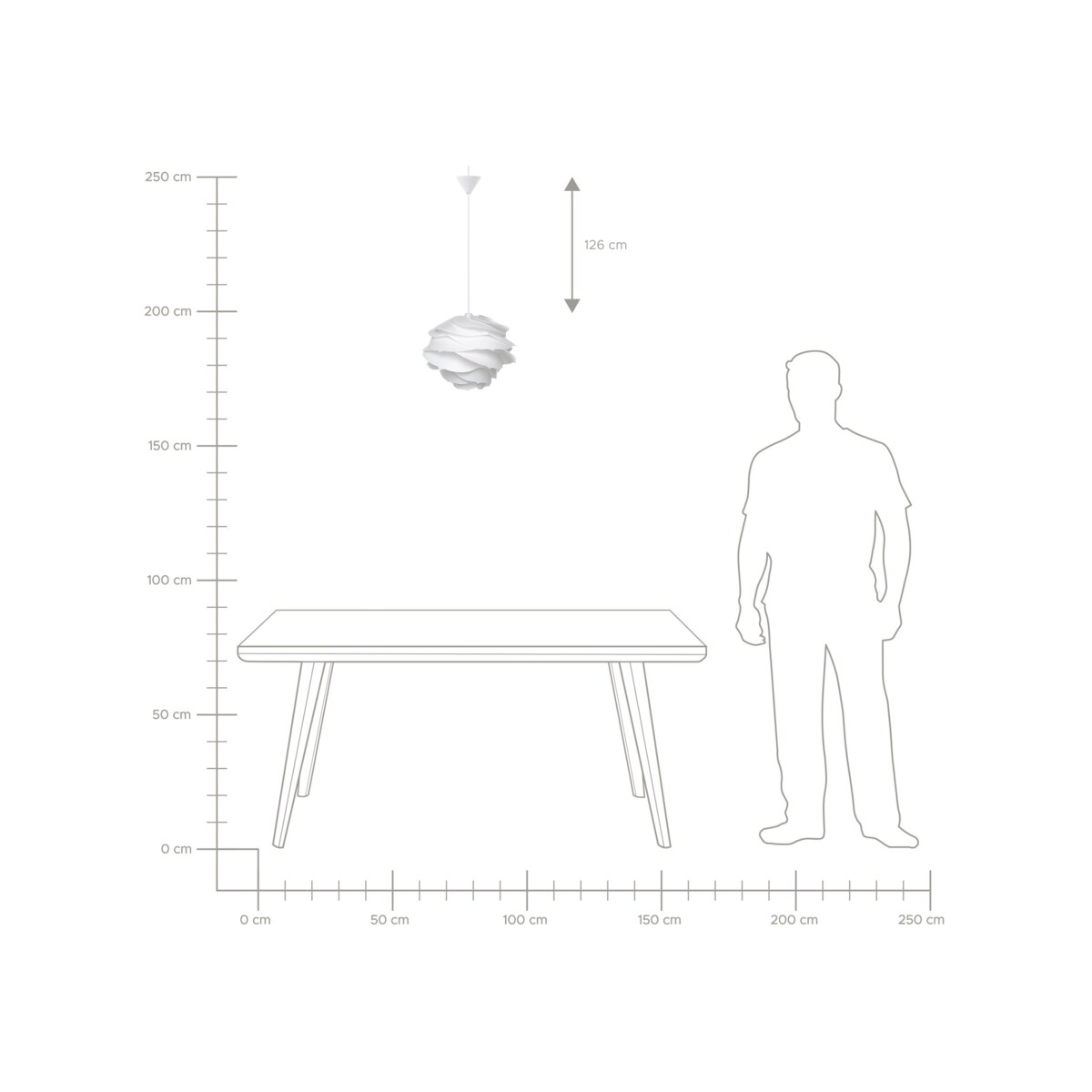 Lampa wisząca biała NILE