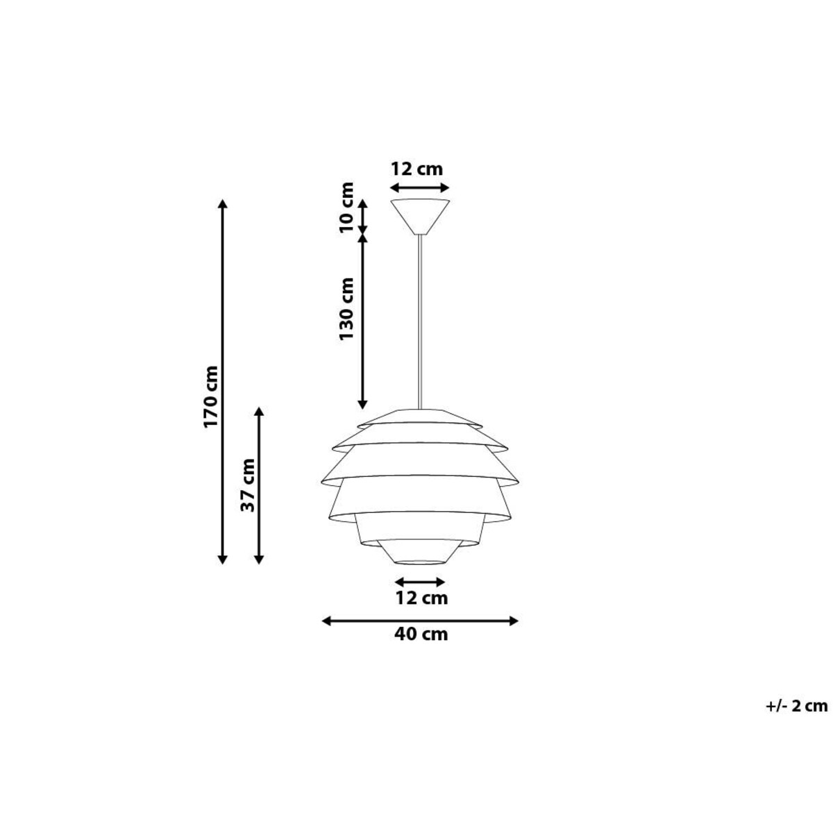 Lampa wisząca biała CONGO