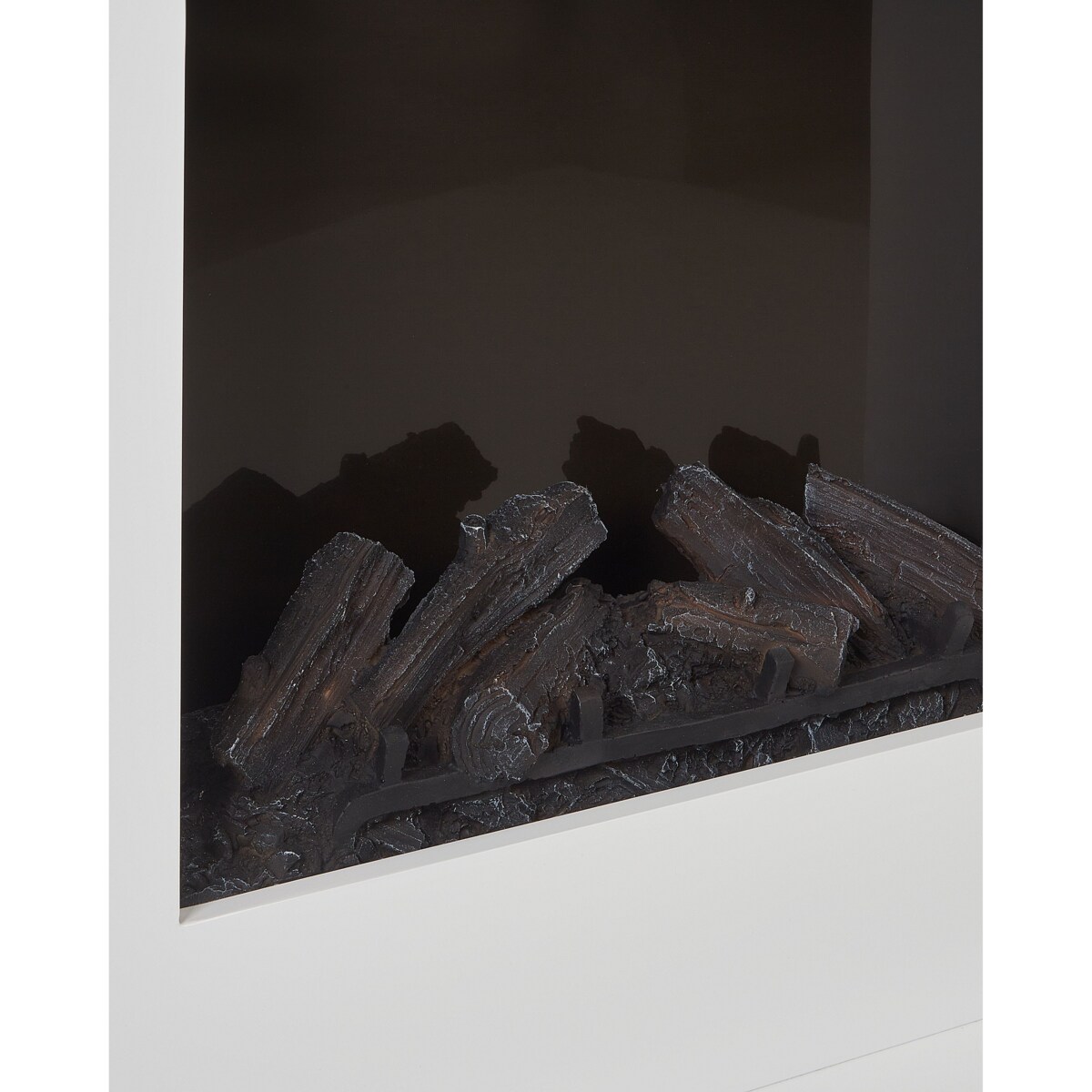 Kominek elektryczny z funkcją grzania KAROO Z pilotem Biały