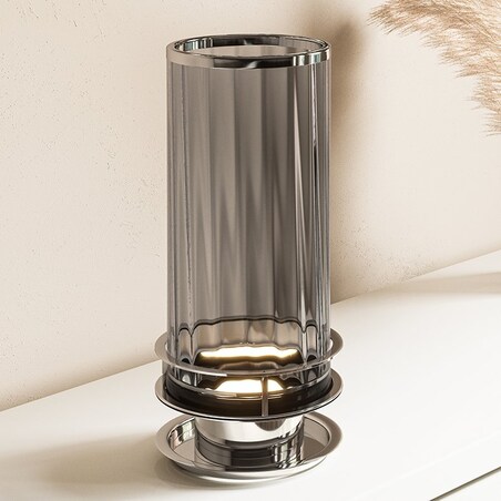 Lampa do salonu QN-ARNO-SMOKE-PN przydymiona srebrna
