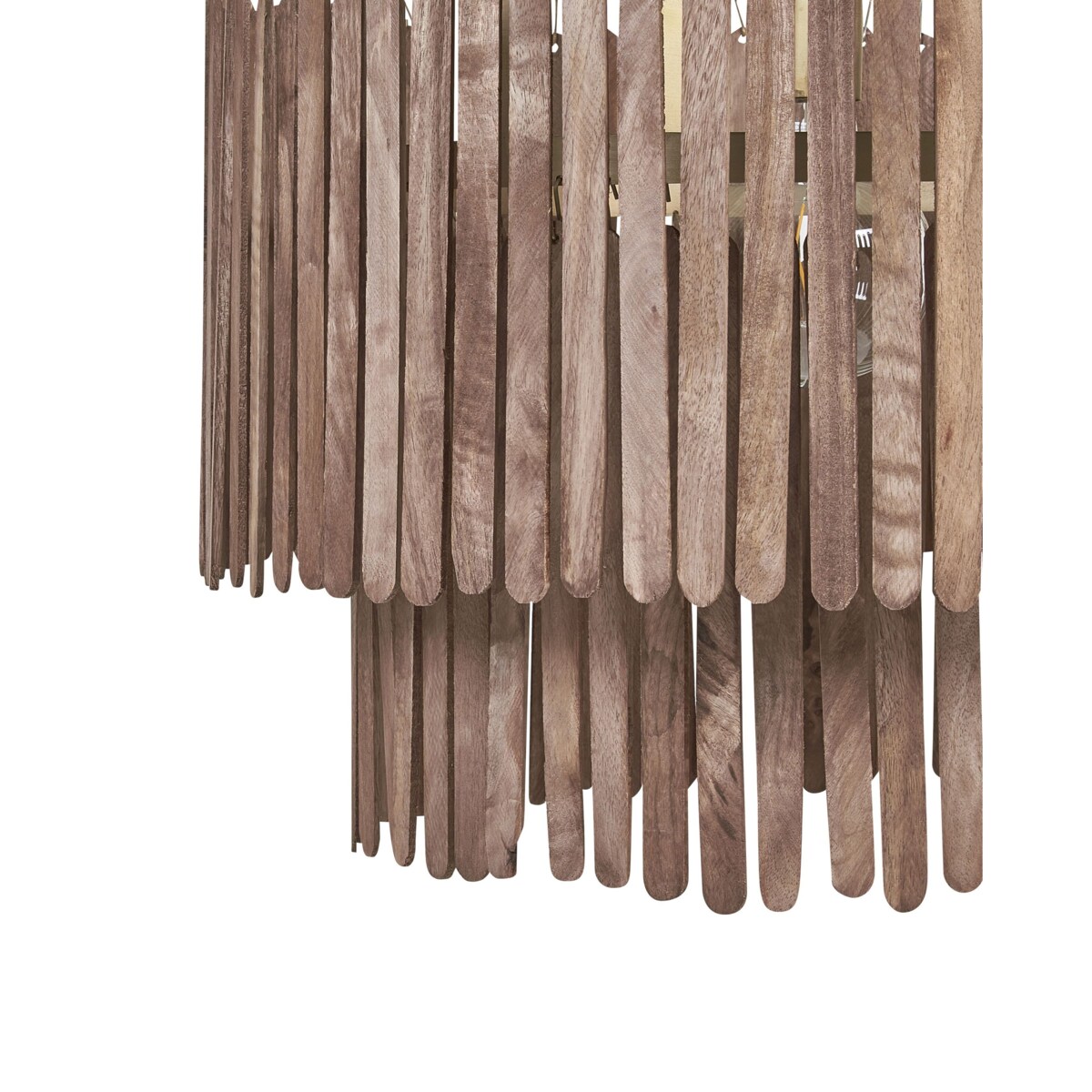 Lampa wisząca drewno mango ciemna KAVERI