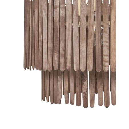 Lampa wisząca drewno mango ciemna KAVERI